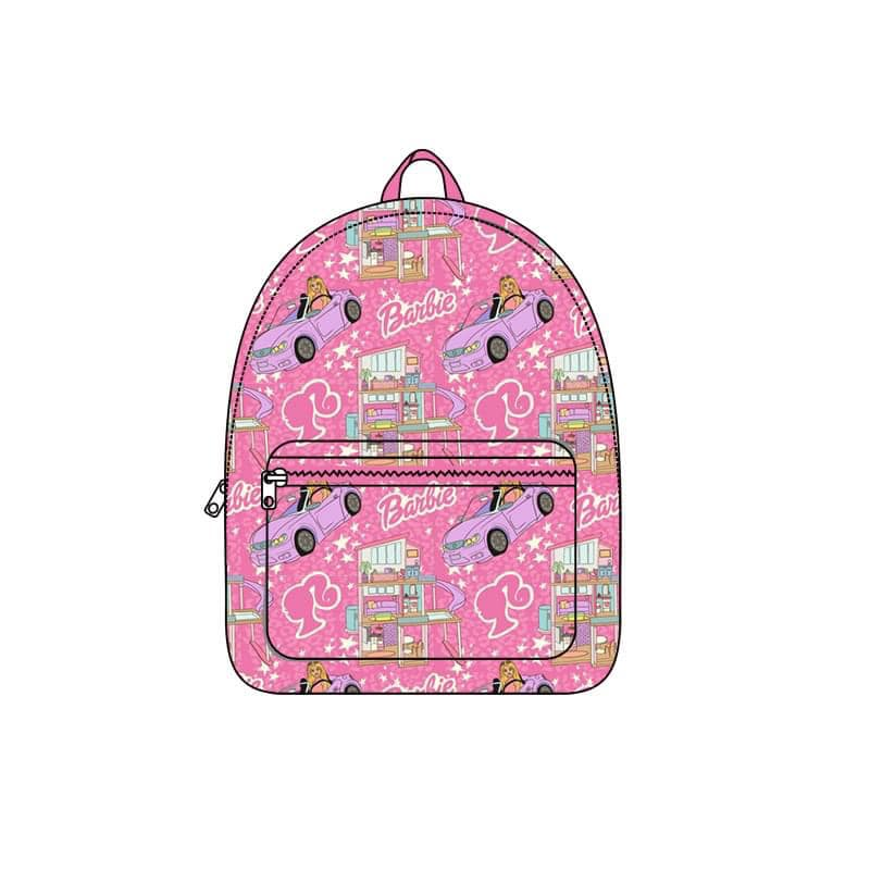 barbie car pink backpack