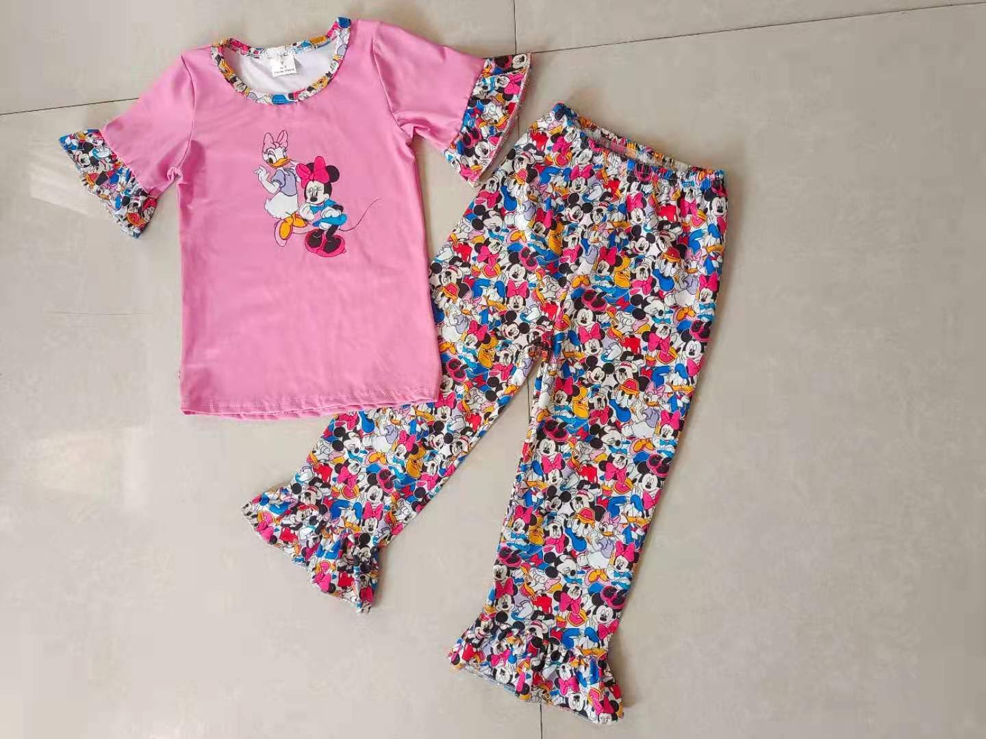 Custom moq 5 tat 4/6 weeks Pink Girls Pajama Set