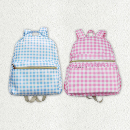 RTSBaby Girls Children Boys Sibling Back To School Checkered Back Bags