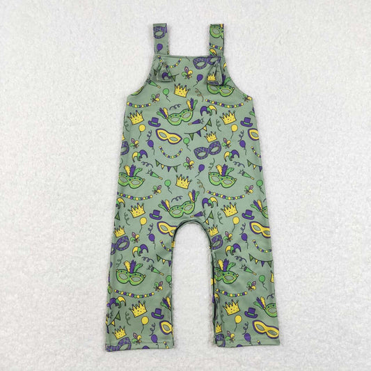 SR0601 Carnival Mask Crown Green Suspender Bodysuit