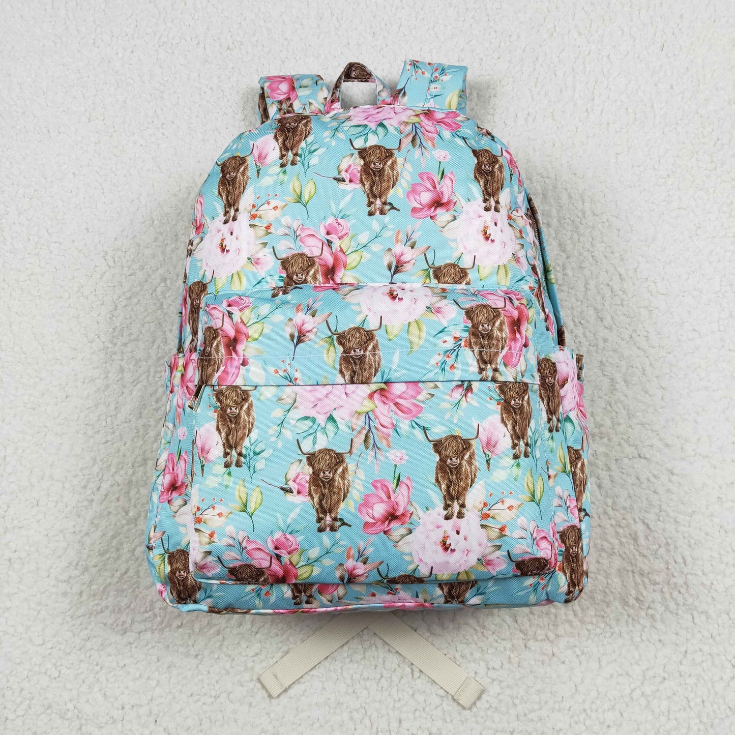 rts no moq BA0081 Alpine Blossom Light Blue Backpack