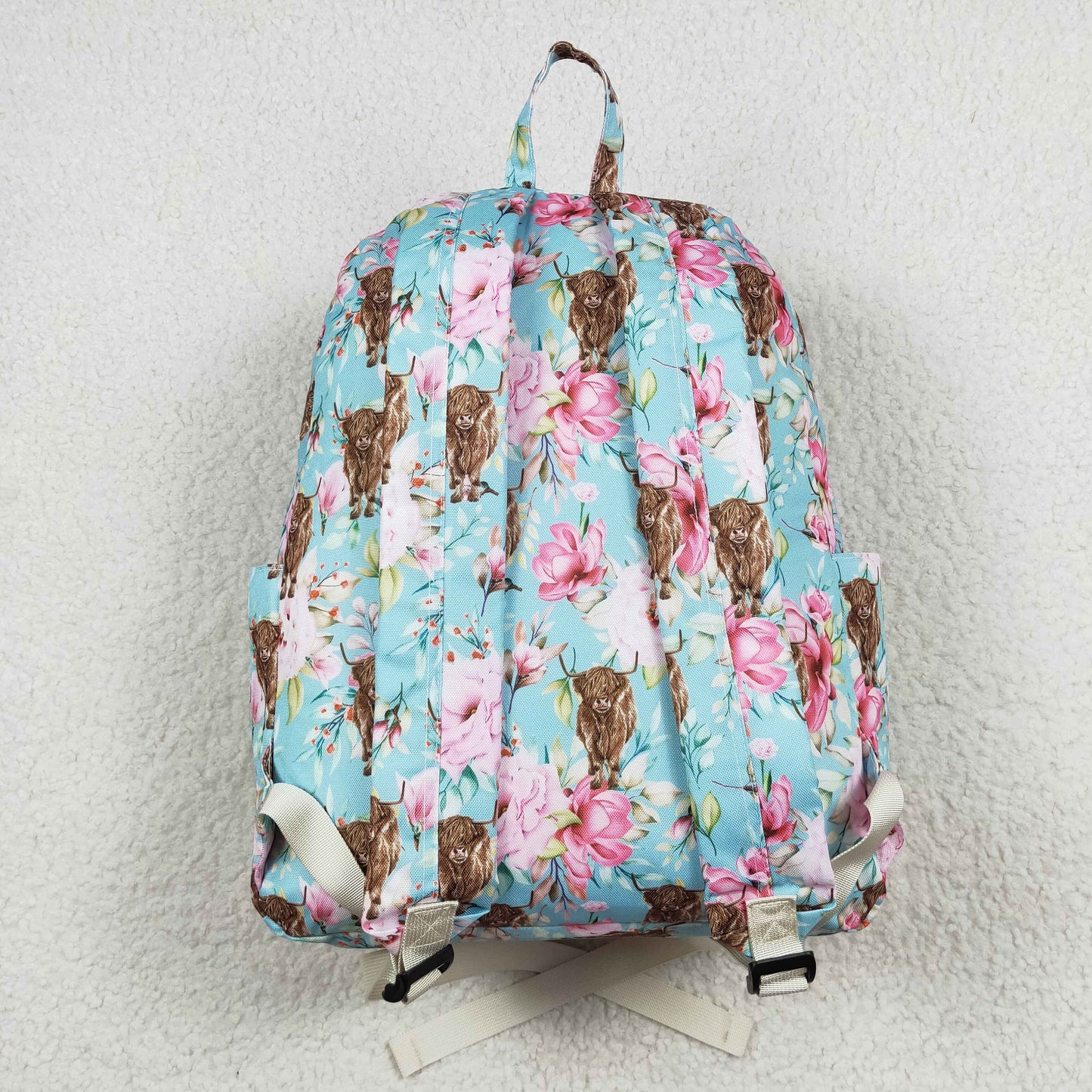 rts no moq BA0081 Alpine Blossom Light Blue Backpack