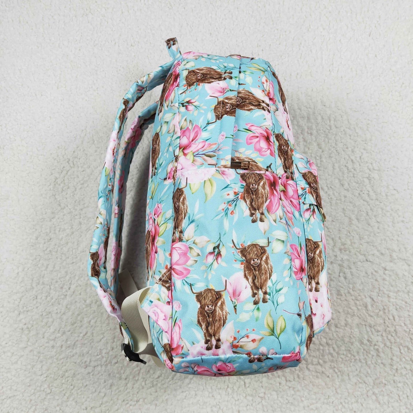 rts no moq BA0081 Alpine Blossom Light Blue Backpack