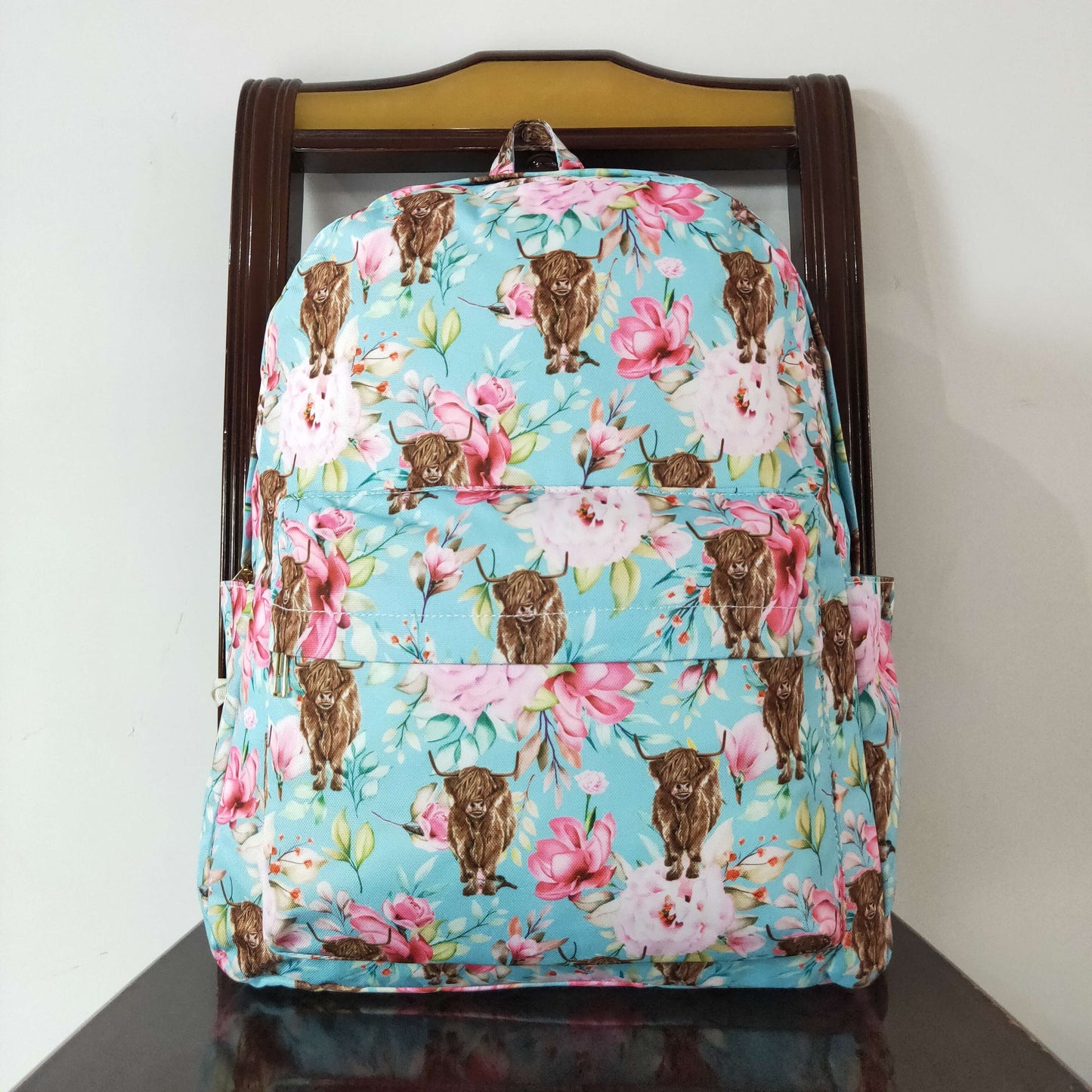 rts no moq BA0081 Alpine Blossom Light Blue Backpack