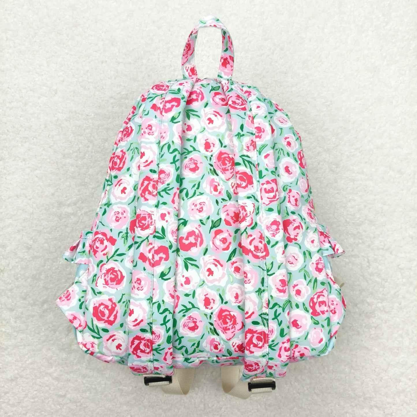 RTS no moq BA0100 Pink flower light blue backpack