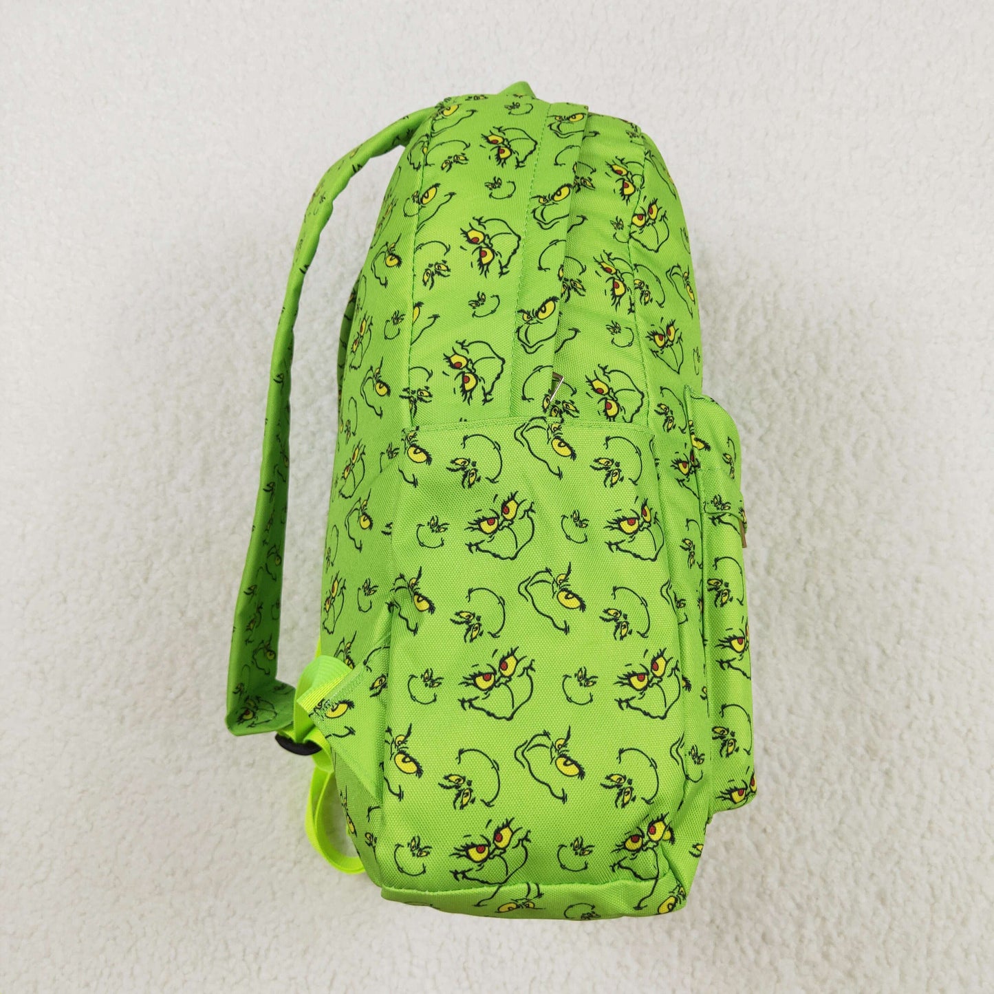 rts no moq BA0119 Grinch smiley green backpack