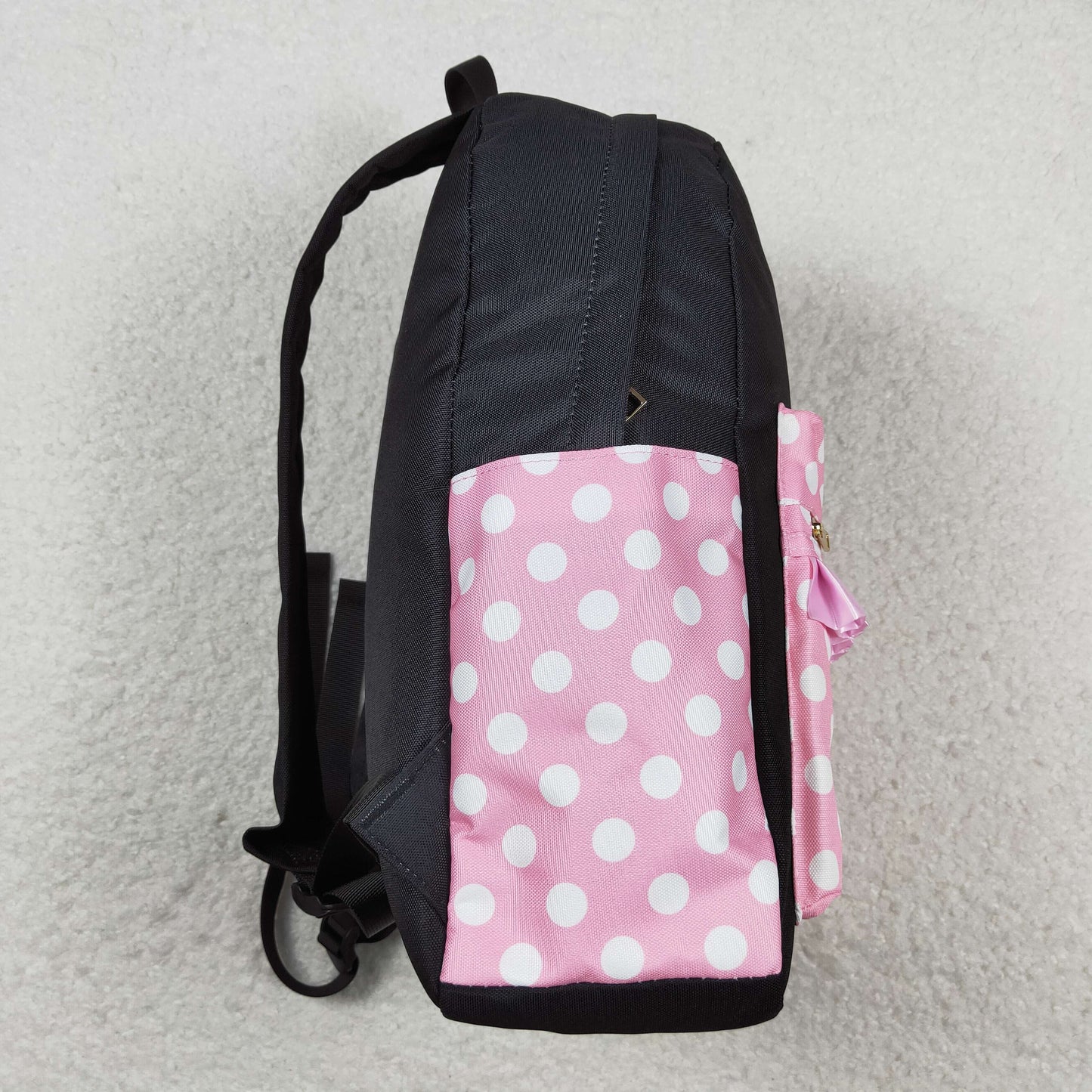 RTS no moq BA0183 Mickey and Minnie polka dot pink and black backpack