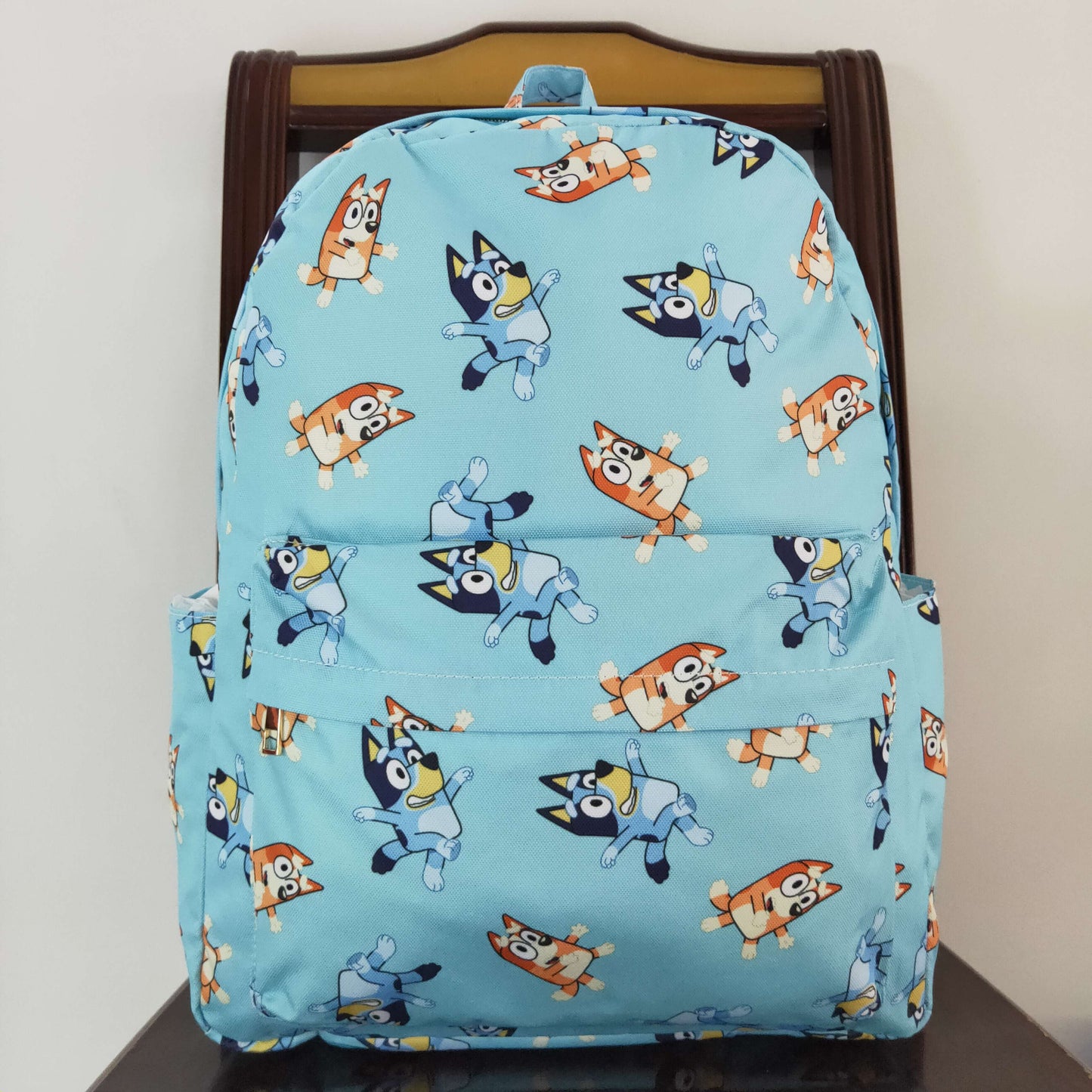 rts no moq BA0195 cartoon dog Blue Backpack