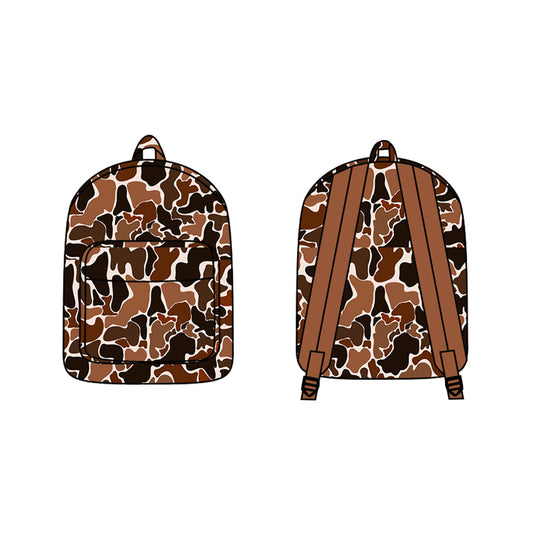 no moq BA0236 pre-order baby girls clothes camouflage brown backpack -2024.7.19
