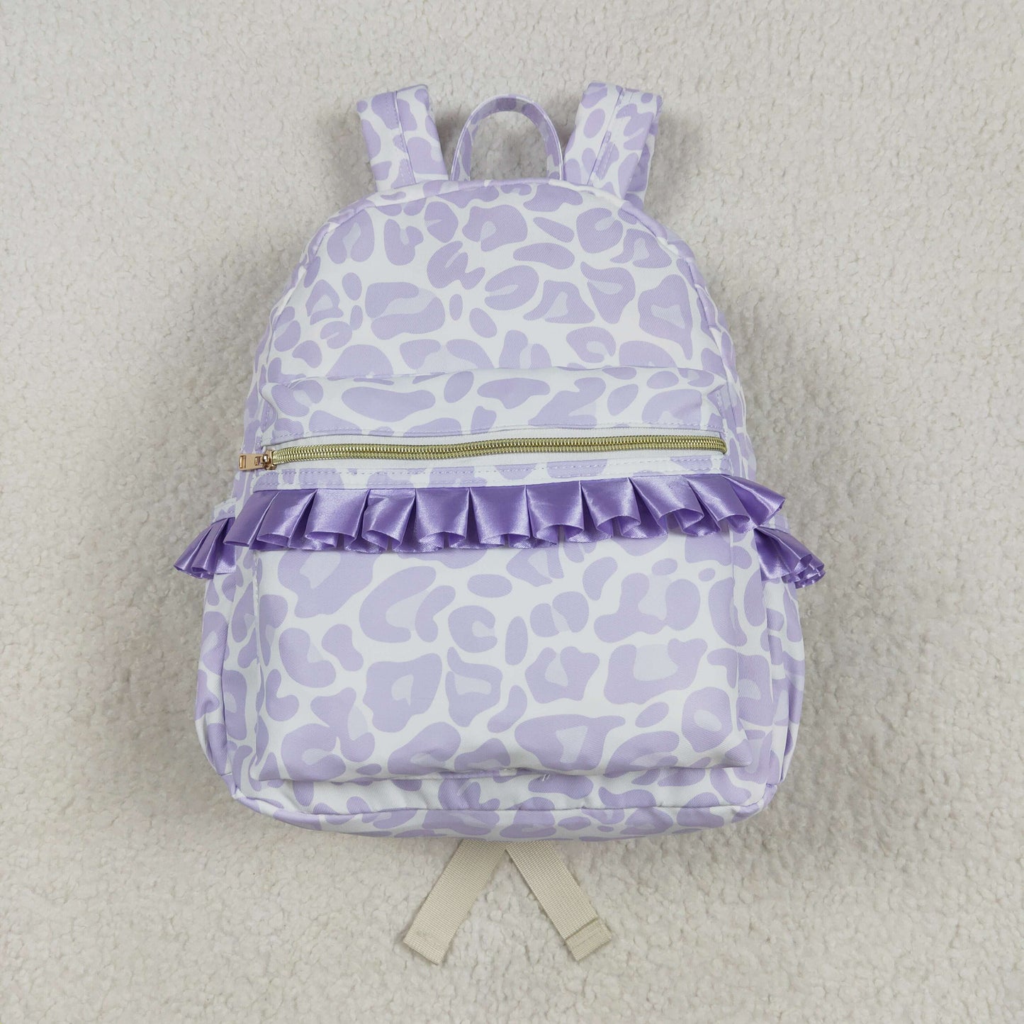 RTS NO MOQ BA0239 Leopard print purple and white small backpack
