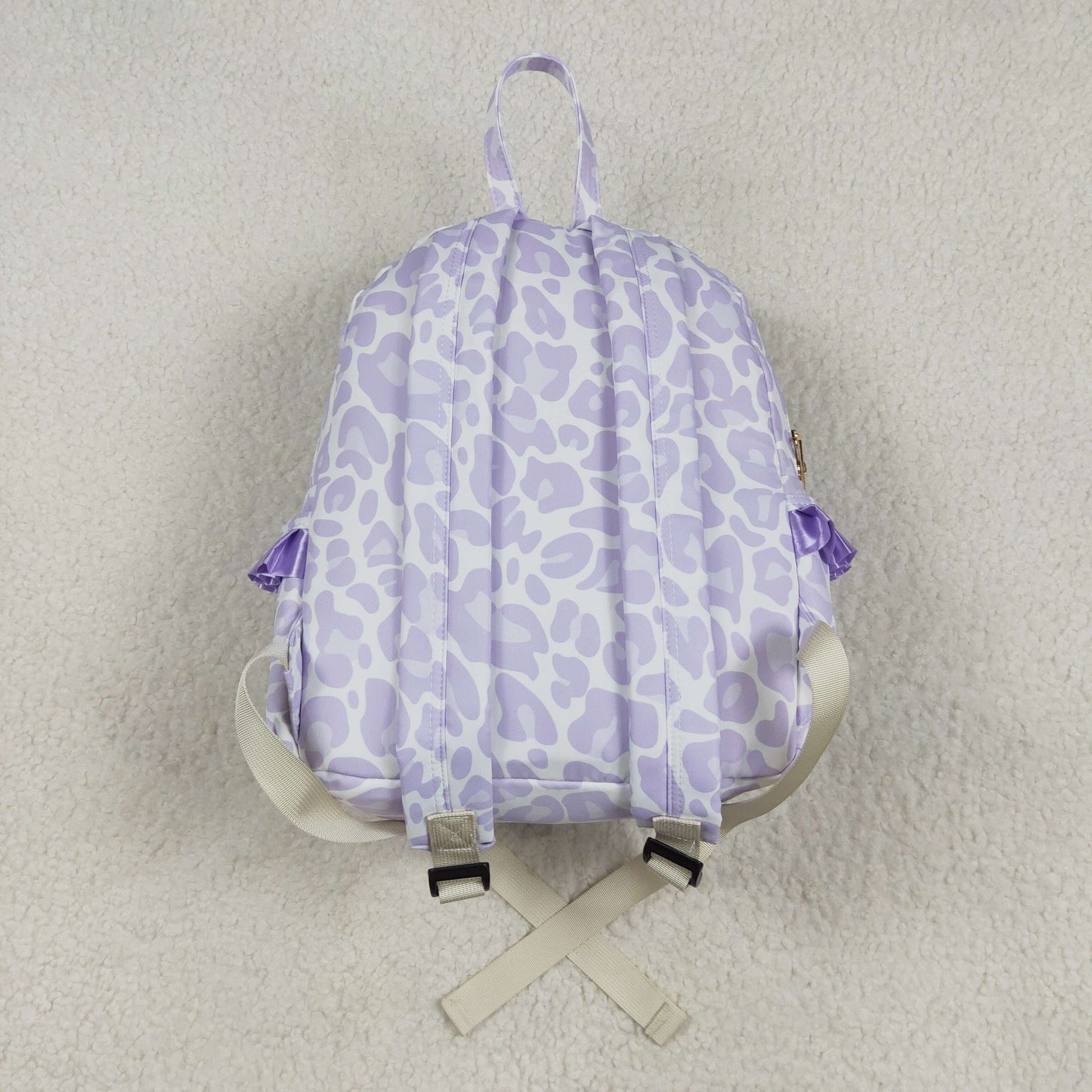 RTS NO MOQ BA0239 Leopard print purple and white small backpack