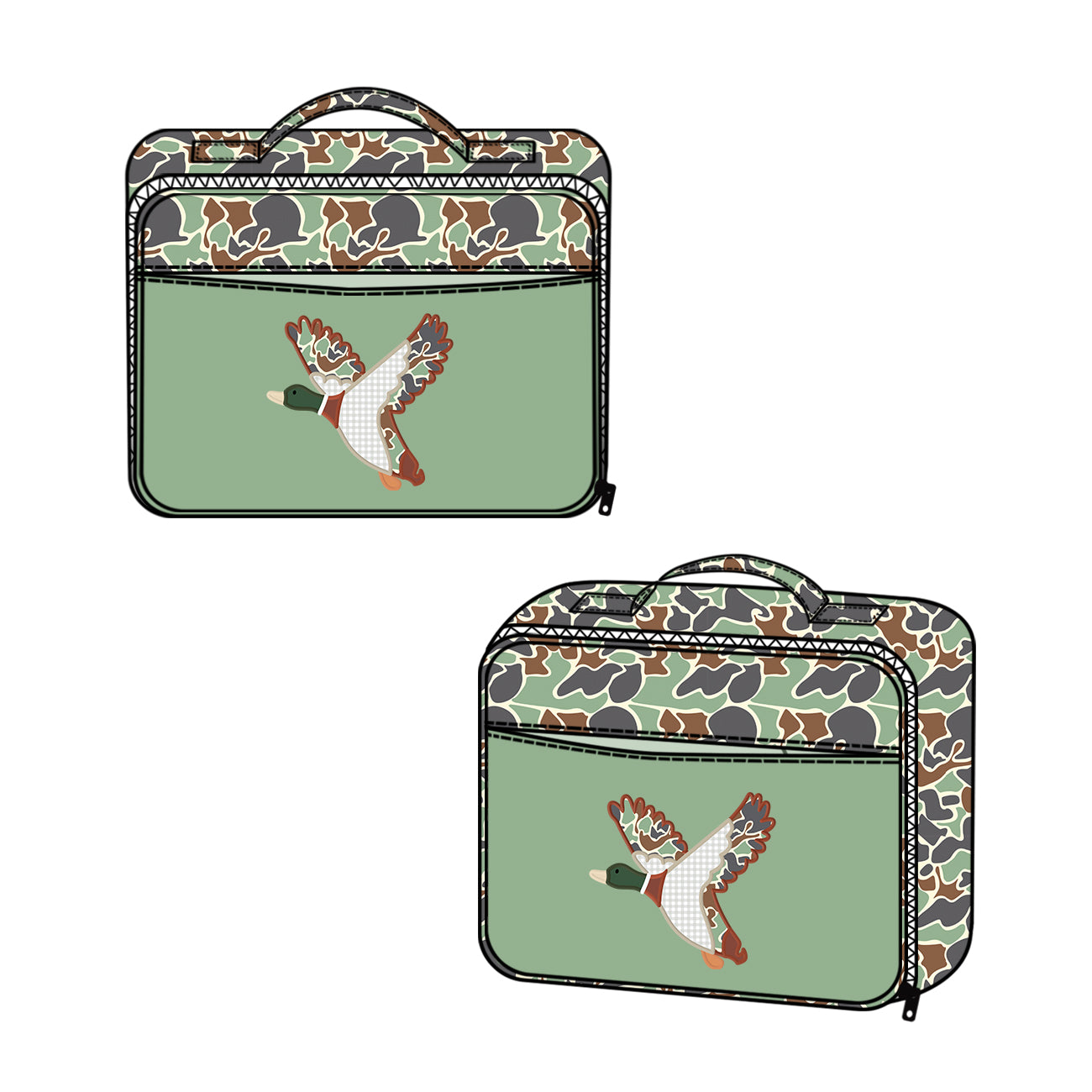 no moq BA0270 pre-order duck green lunch box bag-2024.9.27