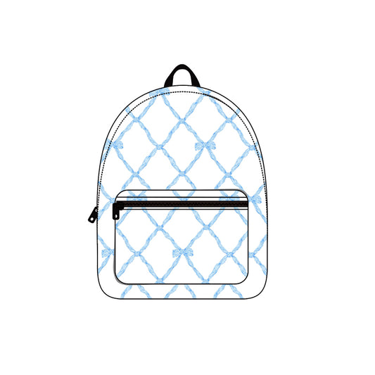 no moq BA0273 pre-order baby kids bow blue backpack -2024.10.9