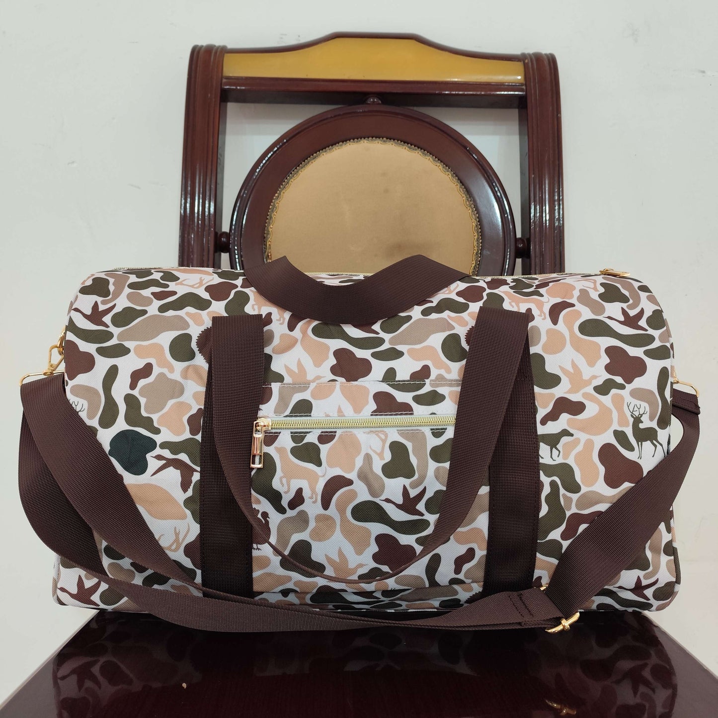 RTS NO MOQ ETA 5/7days arrived BA0287 Duck puppy camouflage gym bag