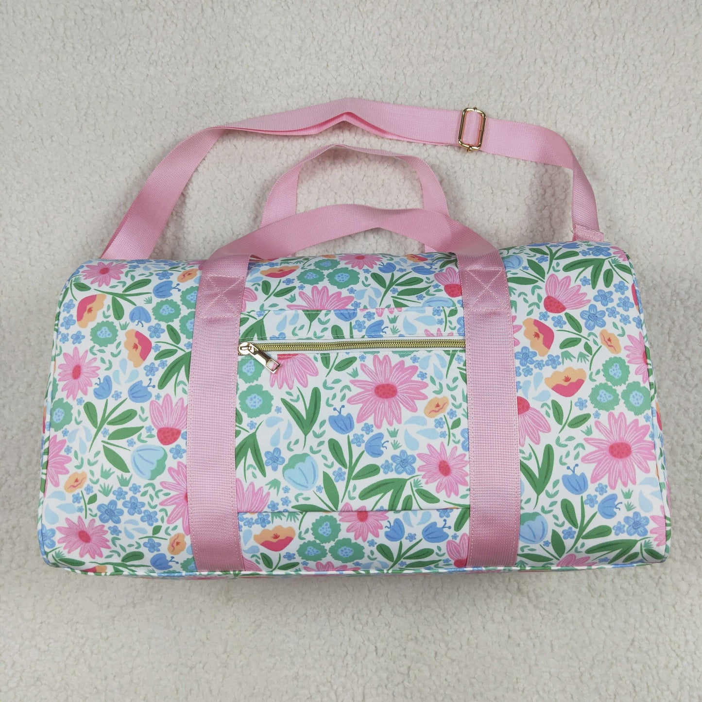 RTS NO MOQ（In Stock) BA0290 Flower leaves pink lace gym bag