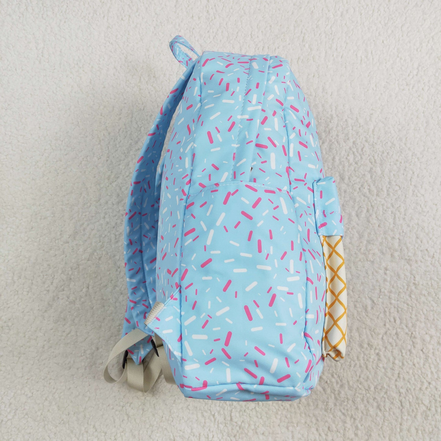 RTS NO MOQ BA0297 Team fireworks plaid blue large backpack