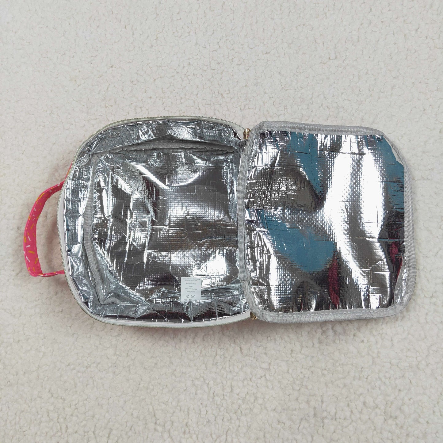 RTS NO MOQ BA0299 Team Fireworks Plaid Pink Meal Bag