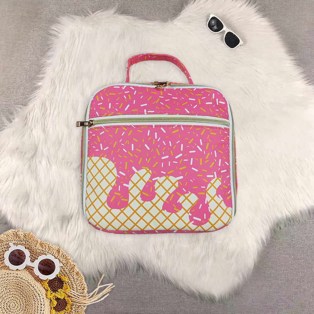 RTS NO MOQ Sibling baby kids clothes team ice cream summer kids lunch box