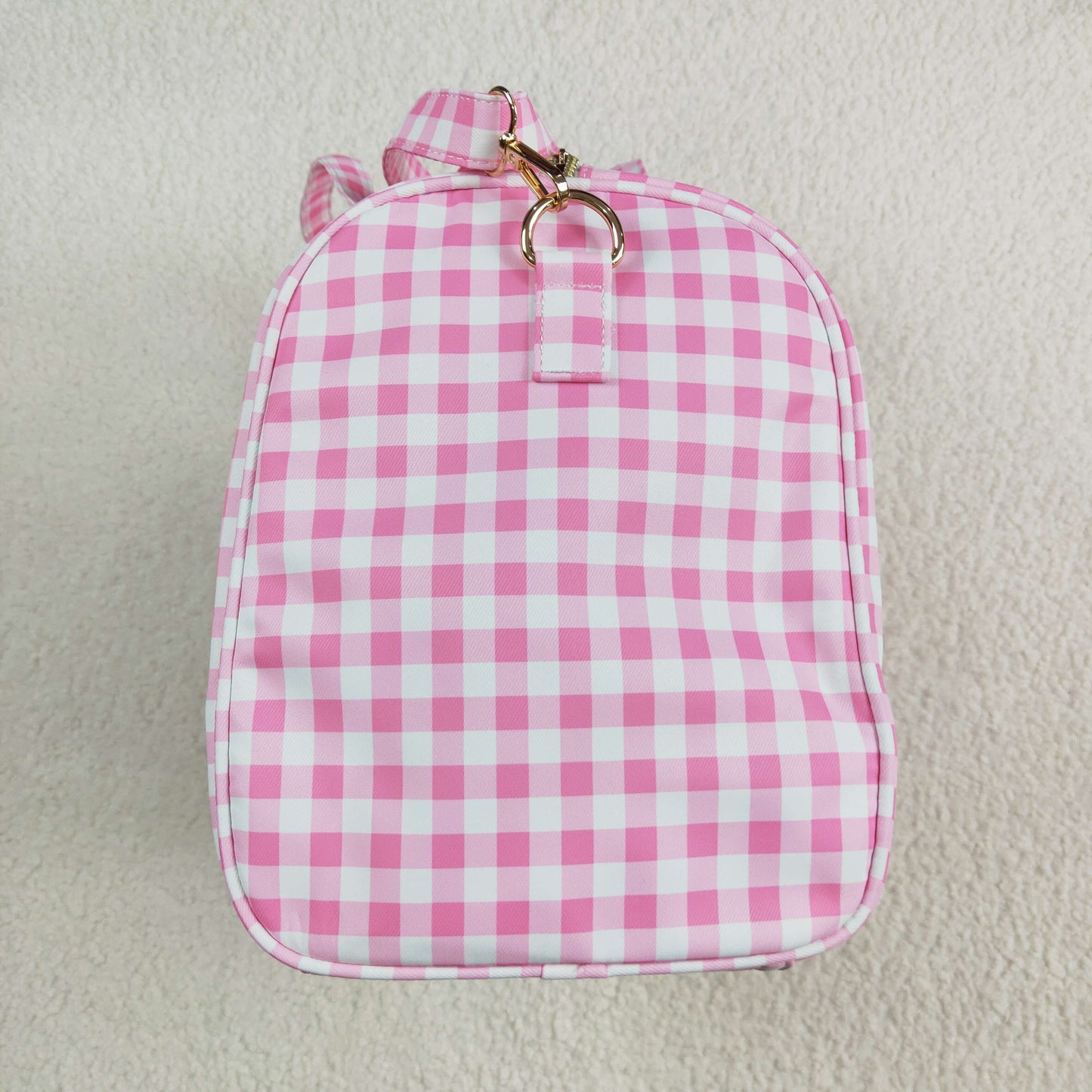 RTS NO MOQ BA0302 Pink and white plaid lace gym bag
