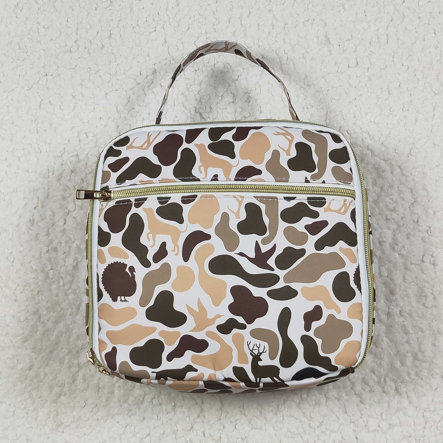 RTS NO MOQ（In Stock ) BA0305 Duck and puppy camouflage lunch bag lunch box bag