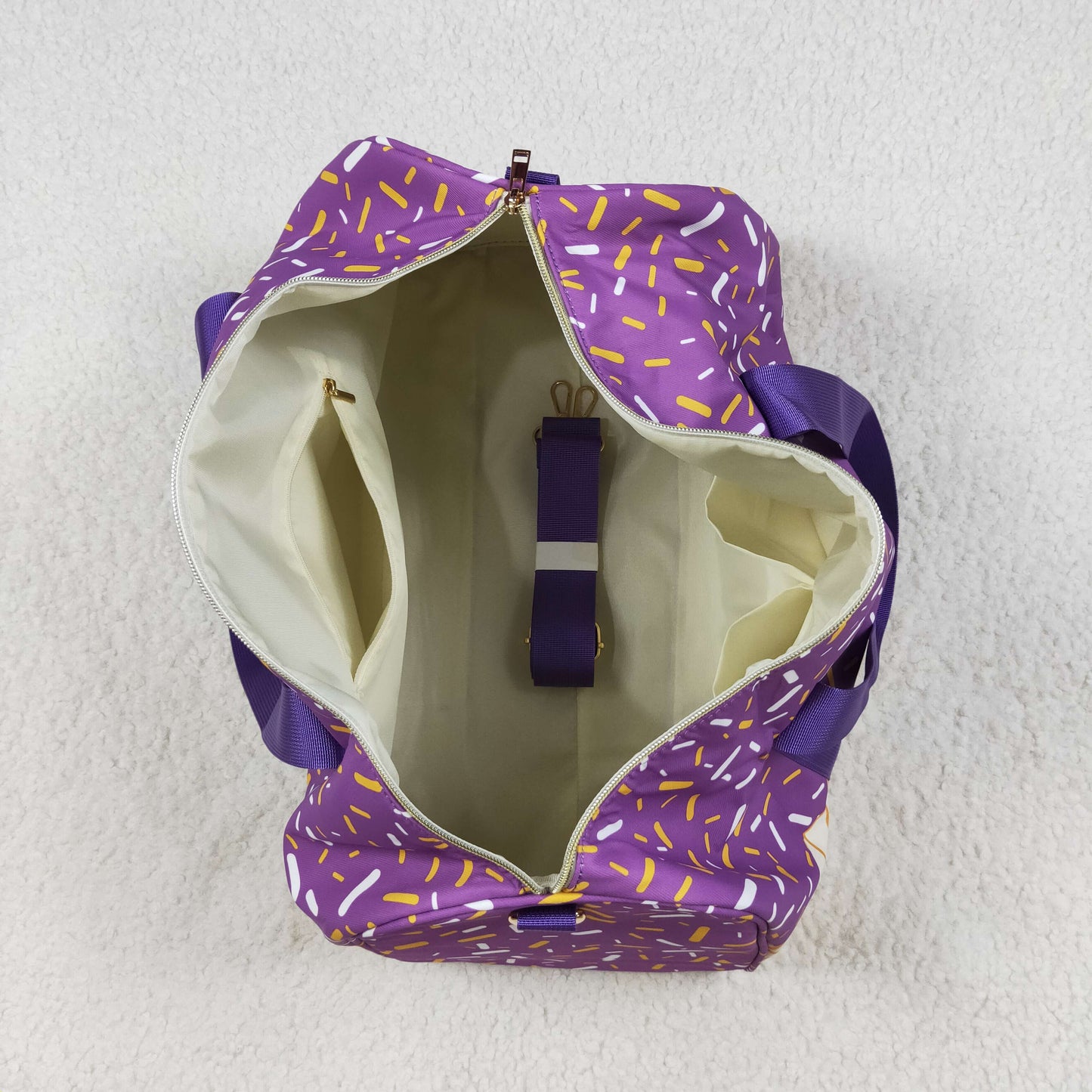 RTS NO MOQ（In Stock) BA0321 Waffle ice cream purple gym bag