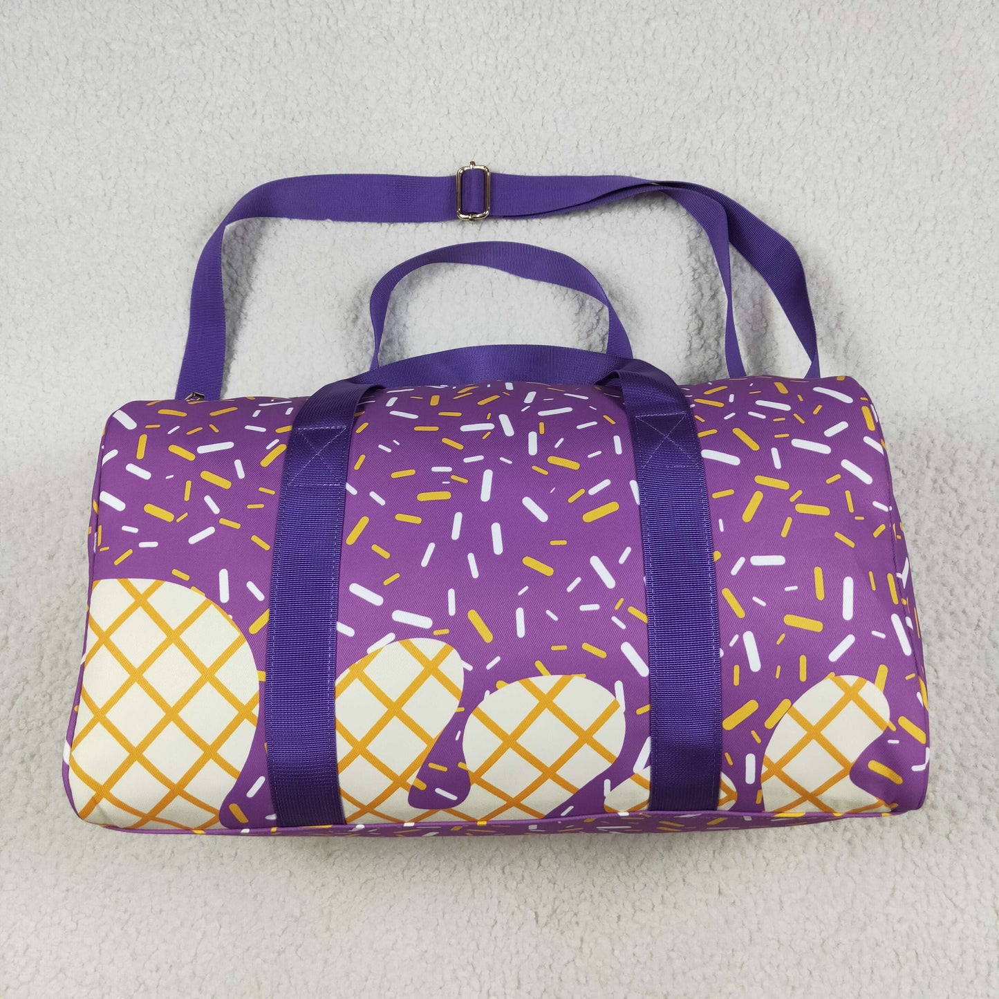 RTS NO MOQ（In Stock) BA0321 Waffle ice cream purple gym bag