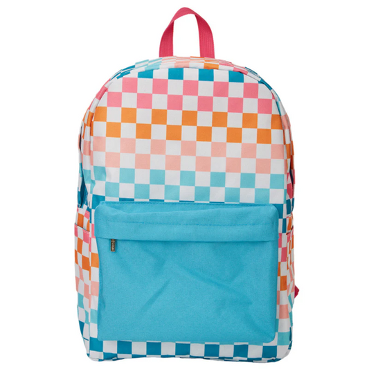 no moq BA0323 pre-order baby kids plaid blue and green backpack -2025.6.12