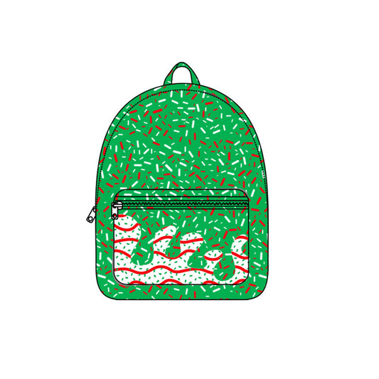 (Pre Order) No moq BA0347 pre-order baby kids Christmas green backpack -2025.8.6