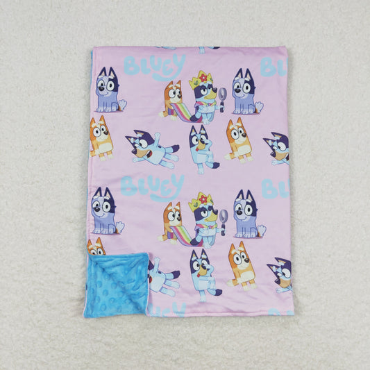rts no moq BL0130 bluey pink baby blanket