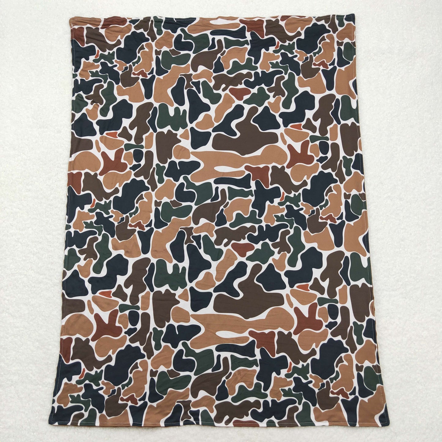 RTS NO MOQ ETA 5/7days Arrived BL0146 Brown green camouflage beige baby blanket