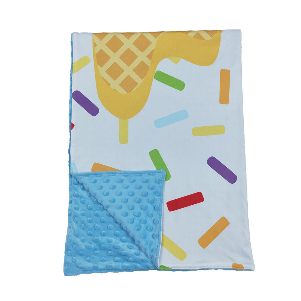 RTS NO MOQ Sibling baby kids Summer ice cream team baby blankets