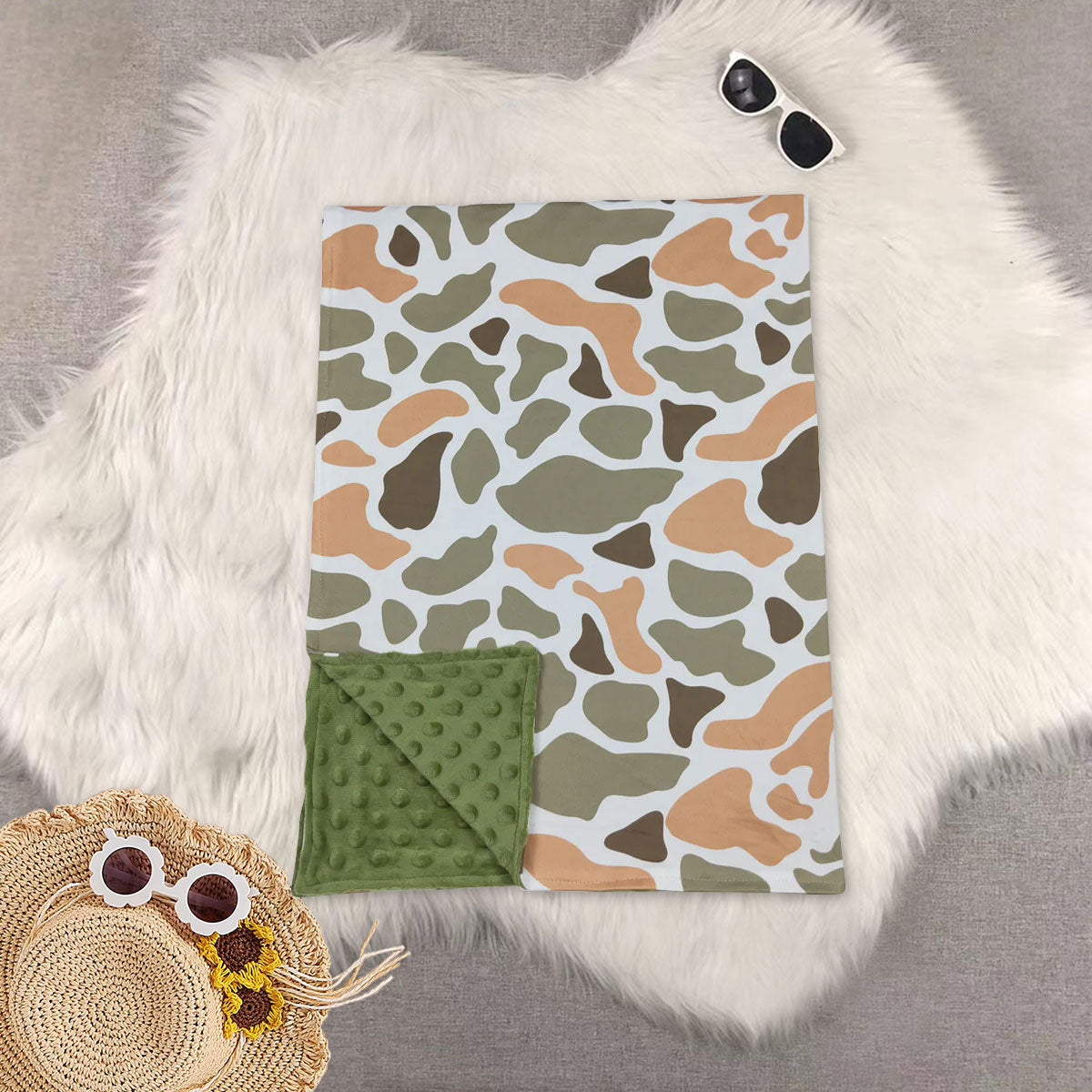 RTS NO MOQ Sibling baby kids Summer duck camouflage baby blankets