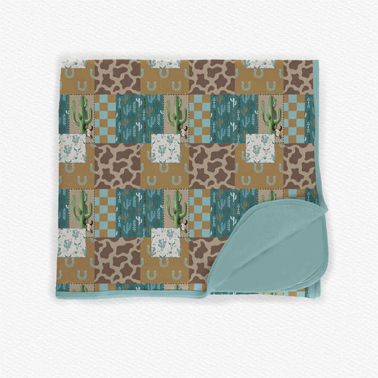 (Pre Order) No moq BL0236 pre-order baby kid summer western catcus newborn blanket-25.11.22