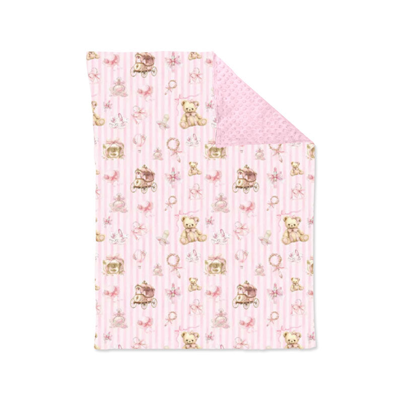 (Pre Order) No moq BL0237 pre-order baby kid summer bear bow newborn blanket-25.11.26