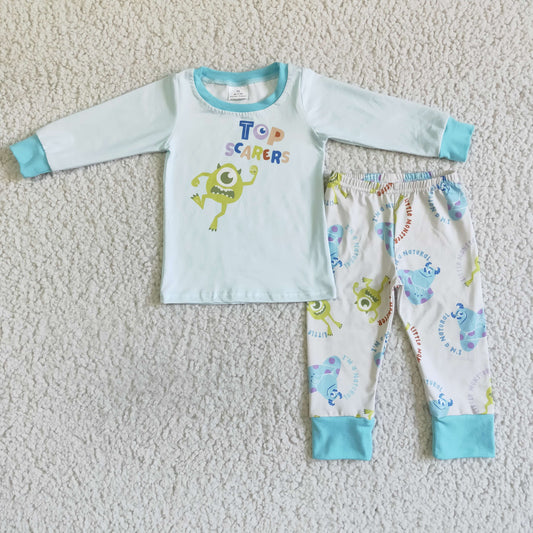 BLP0059 Boys TOP One-Eyed Monster Long Sleeve Pants Suit