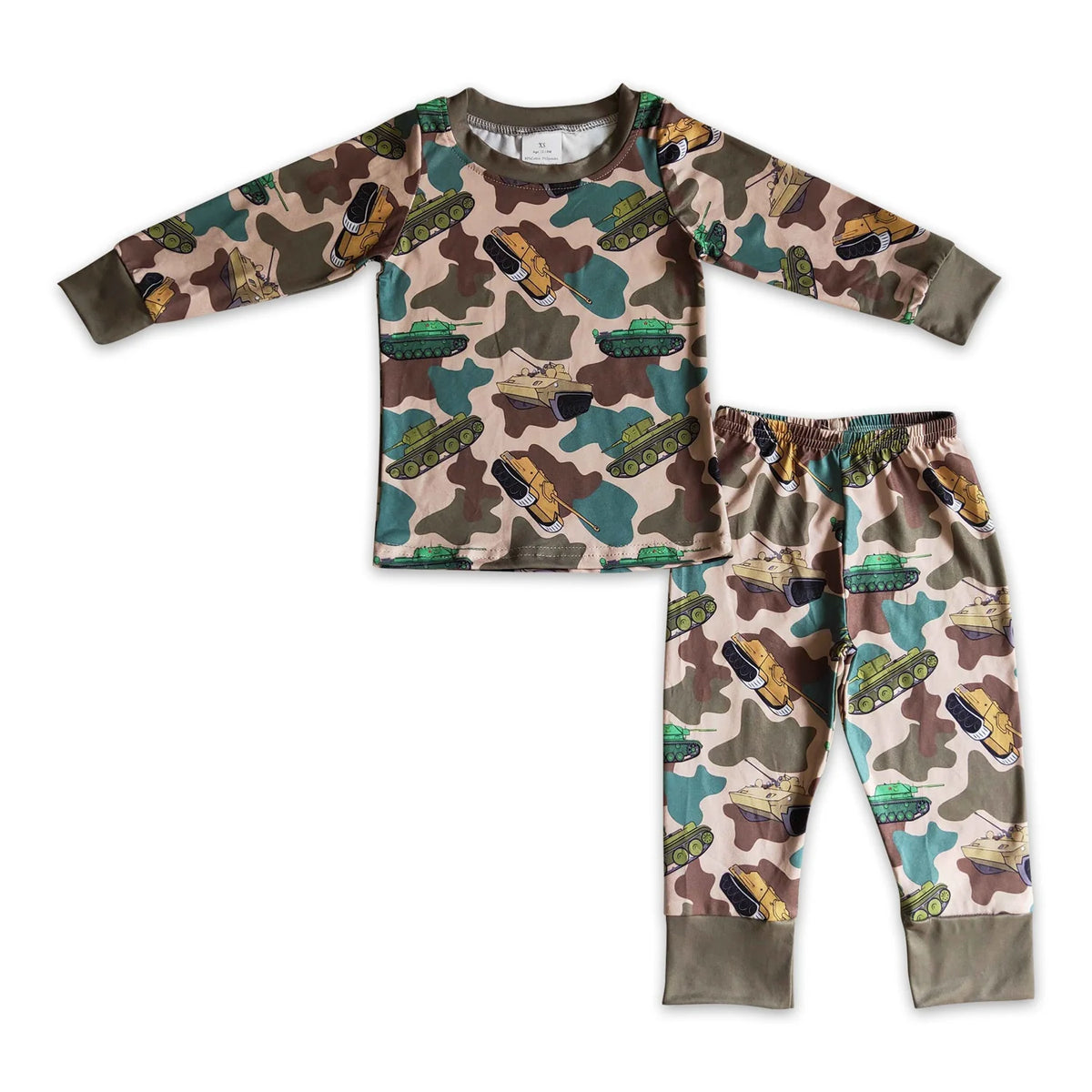 RTS NO MOQ Sibling baby boy clothes Modal camouflage long sleeve pants Sets