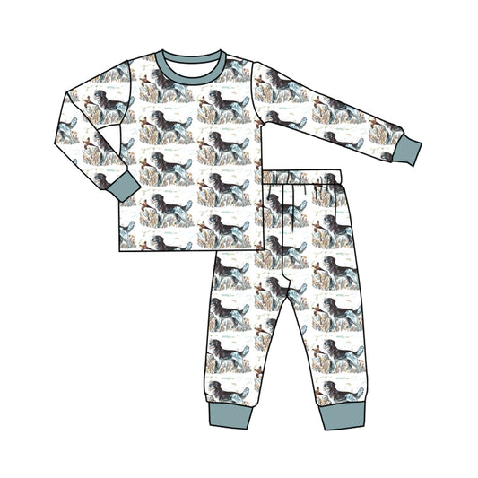 BLP0461 no moq pre-order 3-6M to 7-8T toddler boy clothes hunting boy winter pajamas outfit-2024.5.16