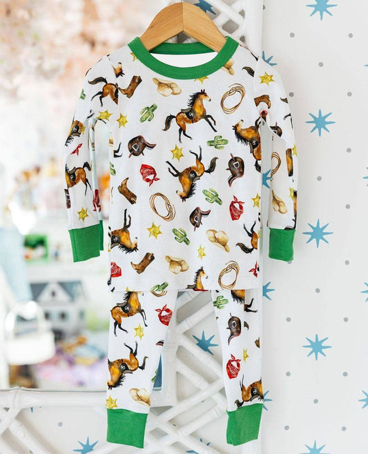 no moq BLP0499 pre-order 3-6M to 7-8T toddler boy clothes cowboy boy winter pajamas outfit-2024.6.7