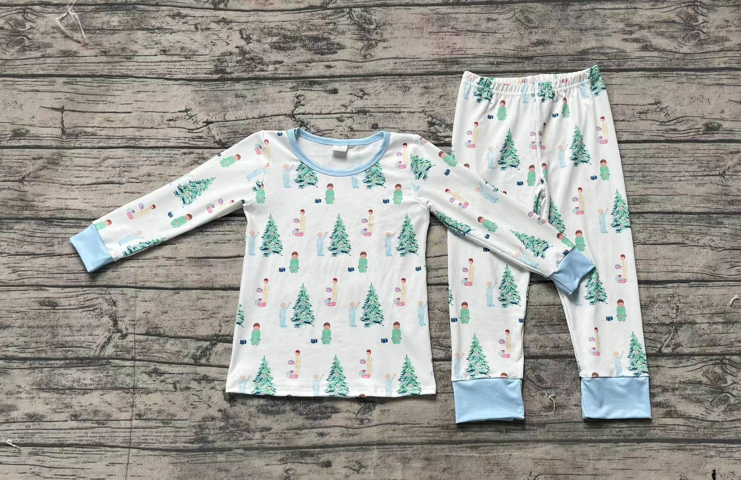 NO MOQ sales BLP0633 baby boys clothes Christmas long sleeve pants sets