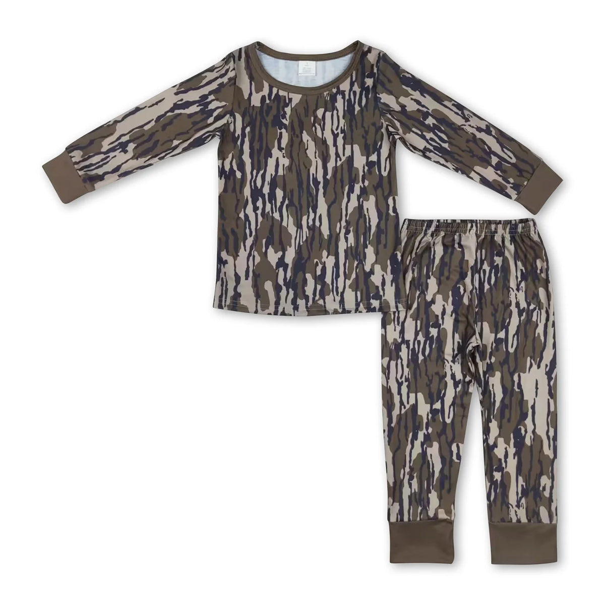 RTS NO MOQ Sibling baby boy clothes Modal camouflage long sleeve pants Sets