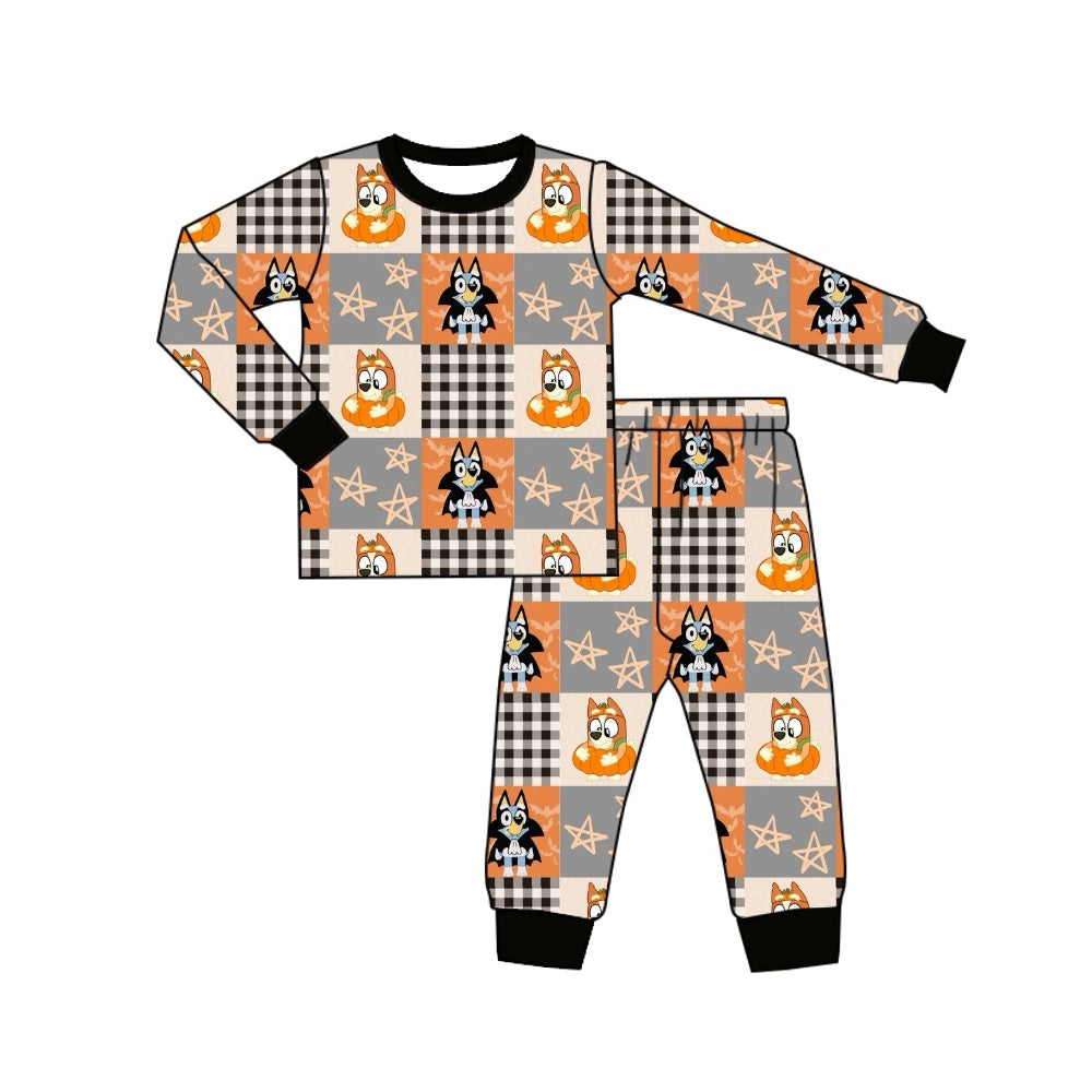 NO MOQ sales BLP0728 pre-order baby boys clothes cartoon dog long sleeve pants sets -2024.8.7