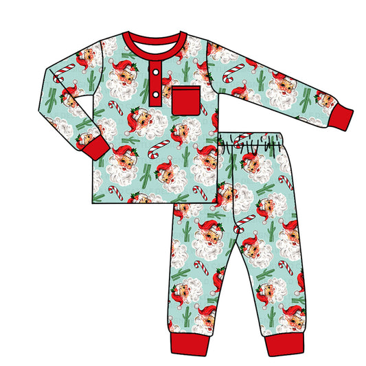 NO MOQ sales BLP0754 pre-order baby boys clothes Christmas long sleeve pants sets -2024.8.12