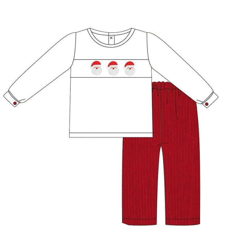 NO MOQ sales BLP0758 pre-order baby boys clothes Christmas long sleeve red pants sets -2024.8.12