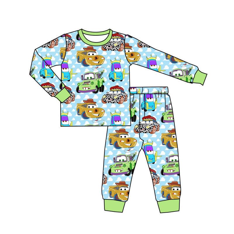 NO MOQ sales BLP0800 pre-order baby boys clothes cartoon long Sleeve pants Suit -2024.8.1