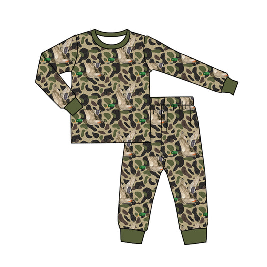 NO MOQ sales BLP0807 pre-order baby boys clothes camouflage long Sleeve pants Suit -2024.8.3