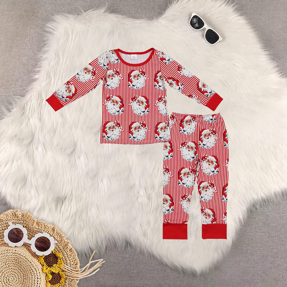 RTS NO MOQ Sibling Babyboy clothes Christmas modal long-sleeved trousers suit & romper