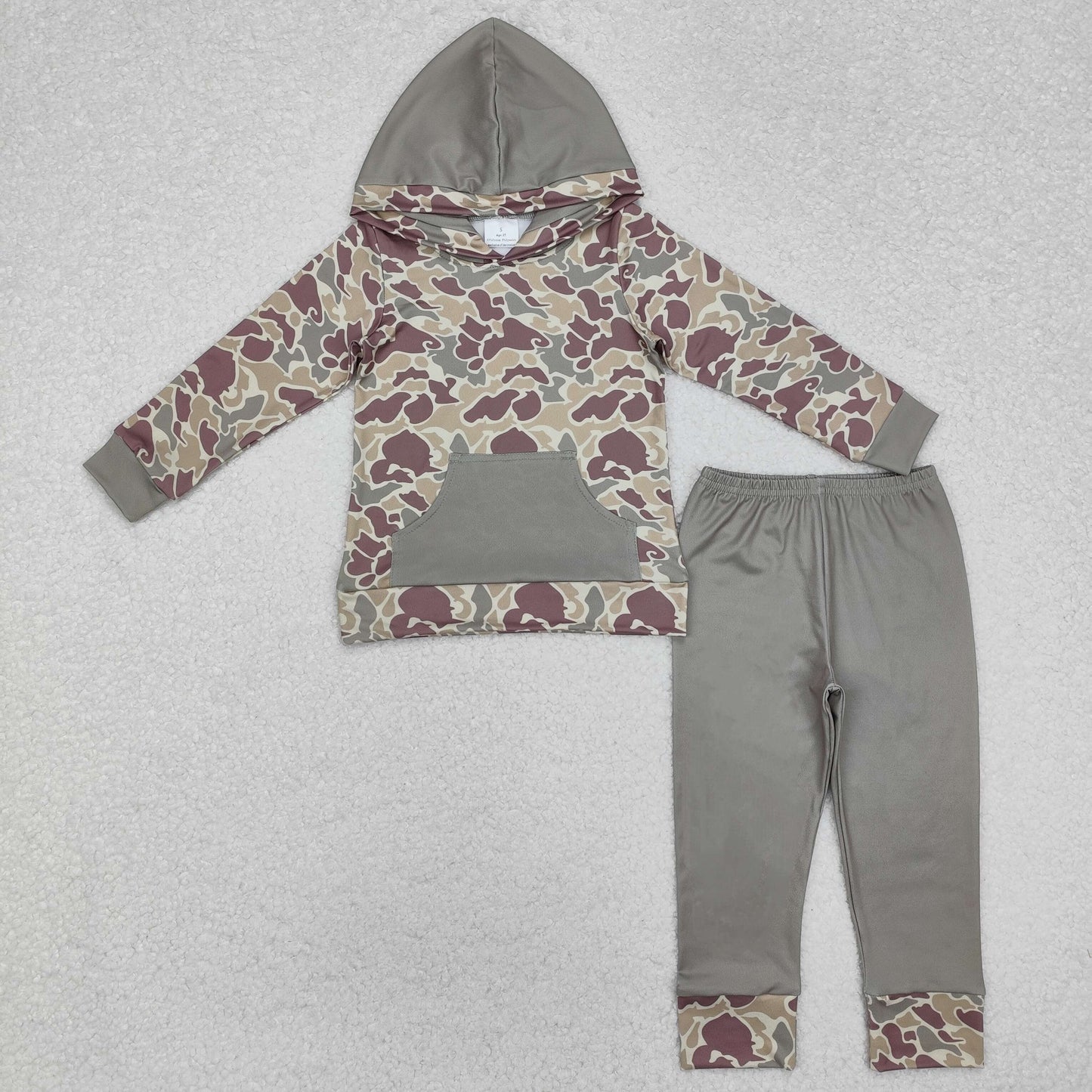 RTS NO MOQ ETA 5/7days Arrived BLP0960 Pocket camouflage brown and green hooded long-sleeved pants suit