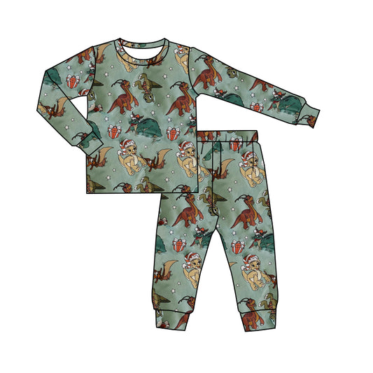 NO MOQ sales BLP1001 pre-order baby boys clothes dinosaur long Sleeve pants Suit -2024.9.24