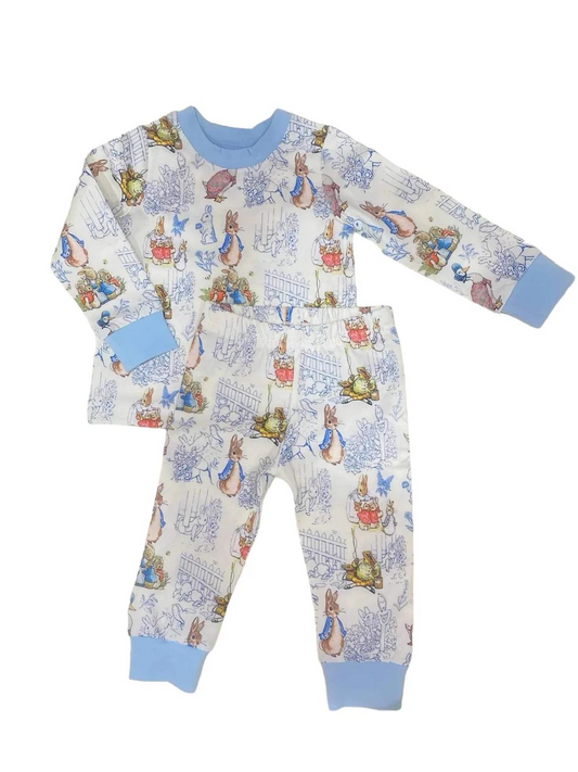 NO MOQ sales BLP1019 pre-order baby boys clothes rabbit long Sleeve pants Suit -2024.10.8