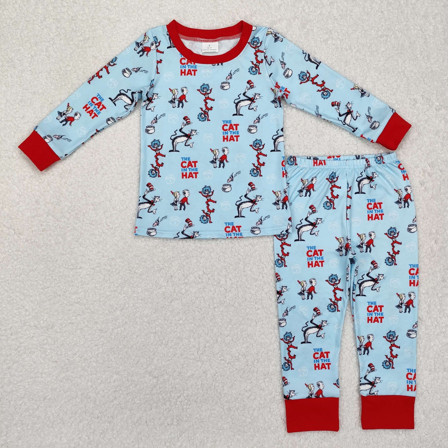 RTS NO MOQ Baby Girls Boys dr seuss long sleeve Pants Clothes Sets